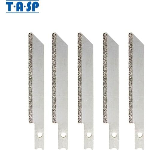 TASP 76mm 3" Diamond Jig Saw Blades 5pcs for Masonry with U-shank Grit 50