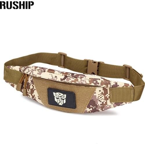 AOKALI Tactical Military Waist Pack Bags 800D Nylon Waterproof Waist Bag Shoulder Messenger Bag Multi-function Travel Equipment