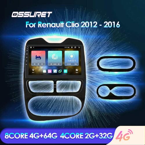 OSSURET 2Din Android Auto Audio for Renault Clio 2012 - 2016 Car AutoRadio Player Video USB Camera Car Stereo Multimedia Carplay