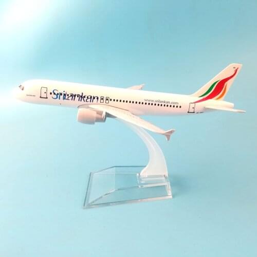 FREE SHIPPING 16CM A320 SRILANKAN METAL ALLOY MODEL PLANE AIRCRAFT MODEL TOY AIRPLANE BIRTHDAY GIFT