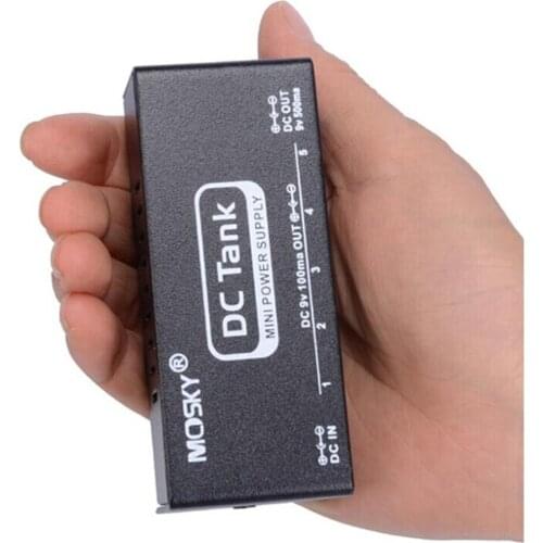 Mosky DC-Tank Mini Guitar Effects Pedal Power Supply 6 Isolated Outputs for Six 9V Pedals Simultaneously