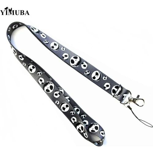YIMUBA Jack Skellington Keychain Neck Strap Lanyard Badge ID Cards Holders Phone Hang Rope The Nightmare Before Christmas Series