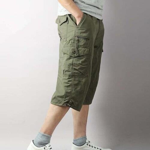 Big Size Pants Summer Mens Thin 7 Minutes Pants Casual Baggy Pants Loose Overall Man Male Short Trousers Mens Bottoms