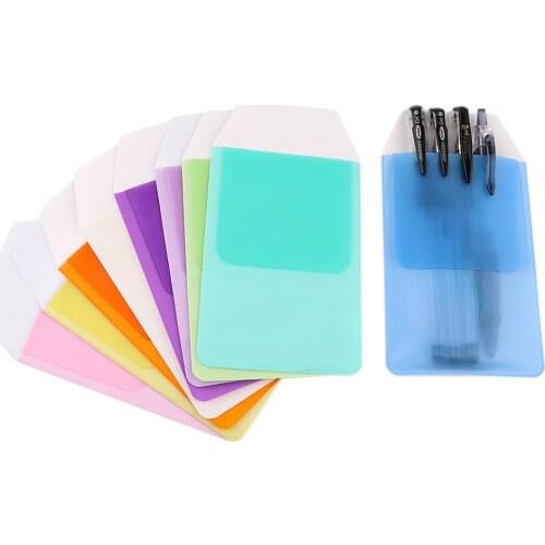 CB987 New Fashion Candy Color Bag Protector Sealing Pen Pouch Doctors Nurse Pen Protector Bag for Pen Leaks Office Supplies