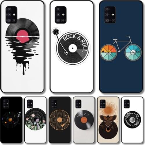 The disc S feeling Phone Case For Samsung Galaxy A 12 51 52 21 71 72 42 31 10 80 90 S E 5G Black Shell Art Cell Cover
