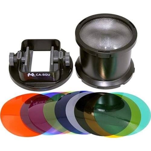 Falcon Eyes SGA-BOS 2 Times EV Fresnel Snoot Flash Light Extender with CA-SGU Adaptor & 10pcs Color Filters