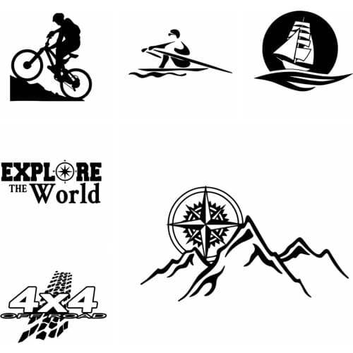 Hot Sale Adventure Car Sticker Funny Wrap Vinyl For Rear view Mirror Head Engine Cover Win Auto Racing Decor Cars Accessories