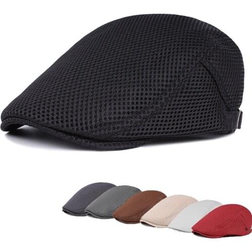 Mens Womens Hat Golf Driving Beret Cabbie Painter Hat Newsboy Hat Flat Lvy Hat Summer Sun Cap Grid Bbreathable Gorras