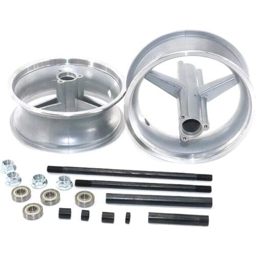 Moto bike Alloy Wheel 110/50-6.5 and 90/65-6.5 front and rear Hub and brake disc for pocket bike 47cc 49cc