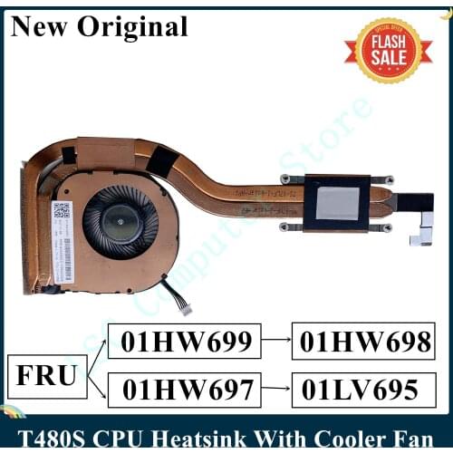LSC New Original For Lenovo Thinkpad T480S CPU Heatsink With Cooler Fan FRU 01HW699 01HW698 01HW697 01HW694 AT16Q001SS0 Radiator