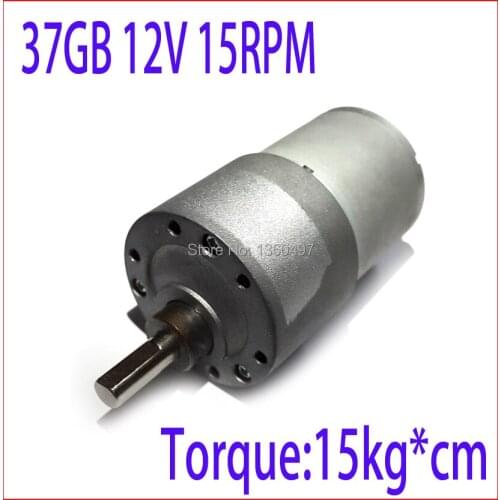 37GB 37MM 12V 15RPM Powerful dc motor 12v High Torque Gear Box Electric Motor 12v brushless dc motor fan electric boat motor