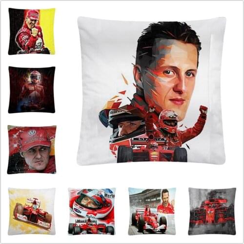 Sports car/car god pattern Soft Short Plush Cushion Cover Pillow Case for Home Sofa Car Decor Pillowcase 45X45cm