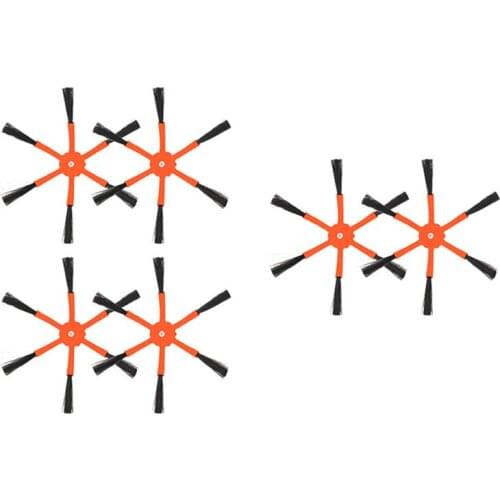 6Pcs Side Brush Replacement for Xiaomi Roborock Sweeper Accessory Kit, Orange