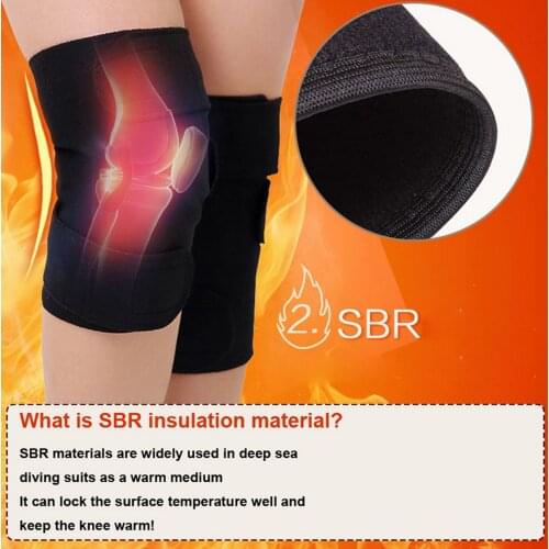 1 Pair Knee Support Unisex Self-Heating Magnetic Therapy Knee Brace Warmer Protector for Men Women Pain Relief Joint Health Care