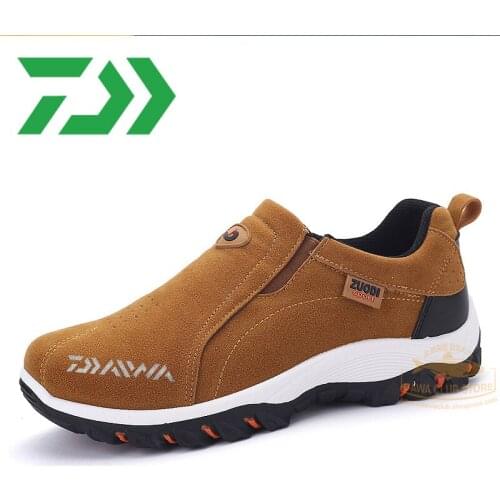 2021 The New DAWA Fishing Shoes Outdoor Hunting Anti-skid Shoes Men Mountaineering Breathable Shoes DAIWA Leather Fishing Shoes
