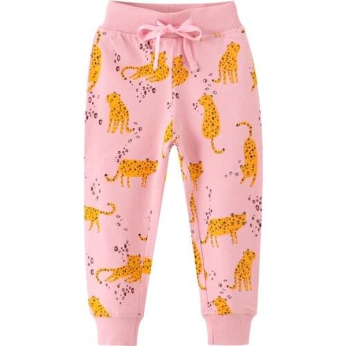 Funnygame New Arrival Animals Print Girls Sweatpants Drawstring Autumn Spring Baby Clothes Hot Selling Kids Full Length Trousers