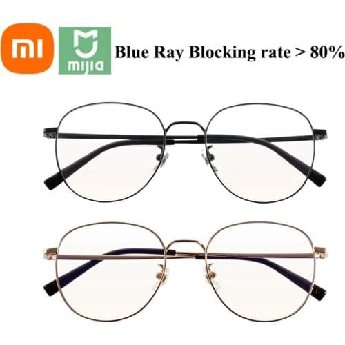 Xiaomi Mijia Anti-Blue Light Glasses Titanium Lightweight Over 80% Blue Light Blocking Computer Goggles Flat Glasses Unisex