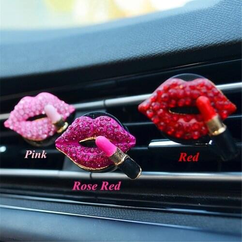 Air Outlet Sexy Aromatherapy Mouth Red Lip Car Air Freshener Vent Fragrant Diffuser Perfume Clip Car Accessories