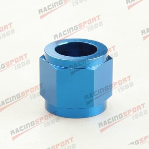 AN8 AN-8 To 1/2" Inch Tube Nuts Fitting Adapter Anodized Blue Aluminum Alloy