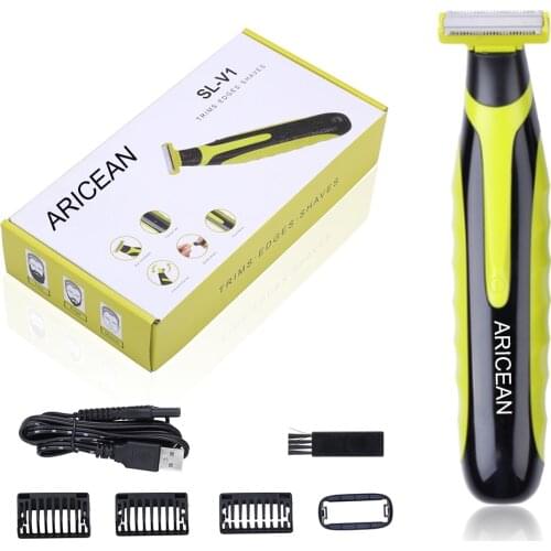 ARICEAN Washable Rechargeable Electric Shaver Beard Shaver Electric Razor Body Trimmer Men Shaving Machine Trimmer Cleaning