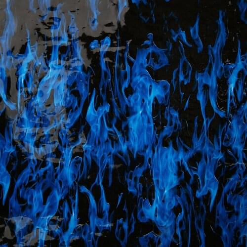 1pc Transfer Film Blue Fire Film Water PVA Hydrographic Transfer Printing Laser Film Dip for Car Motorcycle Decoration 50*100cm