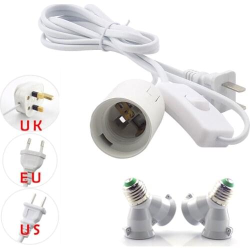 1 to 2 3 4 5 E27 Light Adapter Converters Lamp Base Holder E27 To E27 Socket Plug Splitter For LED Lighting Lamp Adapter Bulb