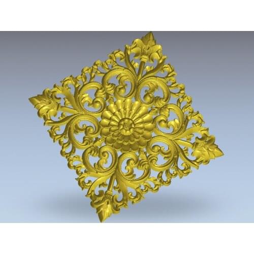 3D model plant flower frame board relief for CNC router printer STL format file M436-7