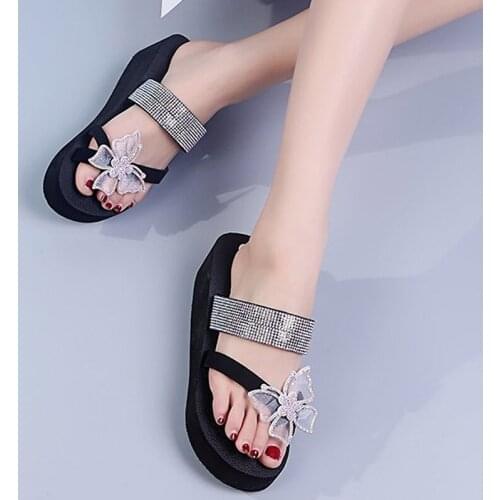 Women Slippers Summer Fashion Ladies Butterfly Slides Flat Bohemian Casual Sandals Breathable Beach Shoes Wedges Slippers