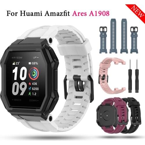 Silicone Strap for Huami Amazfit Ares Smart watch Replaceable Accessories watchband for Xiaomi Huami Amazfit A1908 Bracelet Band
