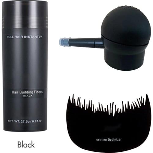 Hair Fibers Keratin Spray Hair Building Fibers 27.5g Instant Powders With Spray Applicator With Hairline Optimizer Comb Kit/Set