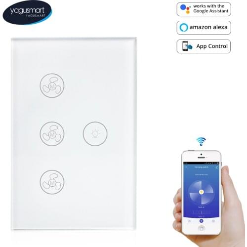 Yagusmart Tuya Smart Life Smart Switch For Fan Light Tuya WiFi Work withe Alexa Google Home Smart Life APP Remote Control