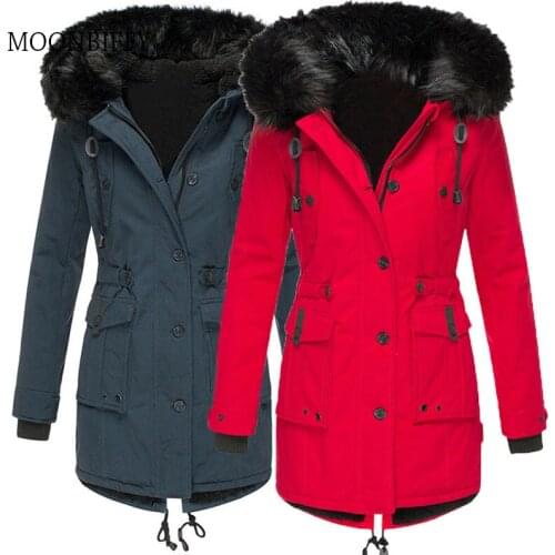 Winter Padded Coats Women Cotton Wadded Jacket Medium Long Parkas Thick Warm Hooded Quilt Snow Outwear 5XL