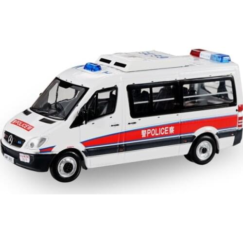 1/64 XCARTOYS Alloy Miniature Photography Benz Sprinter Police Car Model Toy Hong Kong Police Car Assault Car