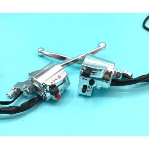 1pair 22mm Motorcycle Right Left Handlebar Switch For Retro Scooter Drum Brake Horn Fog Lamp Lighting Switch Waterproof High Qua