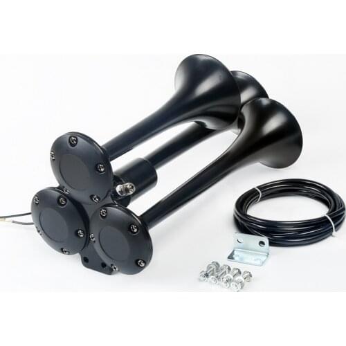 12V 150db Loud 3Triple Trumpet Air Horns Car Truck Train Boat Motorcycle