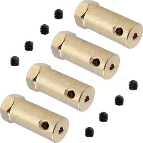 4pcs/lot 3/4/5/6/7/8mm 12mm Hex Wheels Tires Flexible DC Gear Motor Coupling Coupler Connector Adapter Nuts for RC Models DIY
