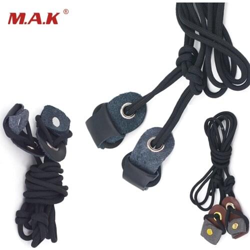 Archery Stringer Accessory 2 Color Leather Nylon String Bow Install Rope for Long Recurve Bow for Hunting Shooting