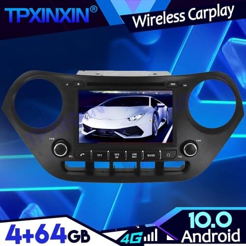 Android 10.0 4G+64G Carplay For Hyundai i10 2013-2017 DSP PX6 IPS Tape Recoder Multimedia Player Navi GPS Auto Radio Head Unit