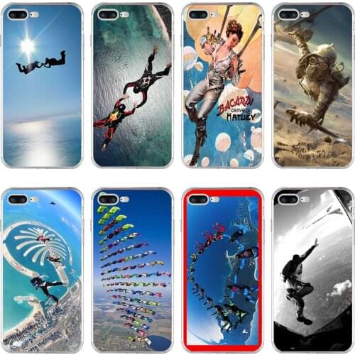 53H Skydive Skydivers Parachuting Soft TPU Silicone Cover Case For Apple iPhone 6 6s 7 8 plus Case