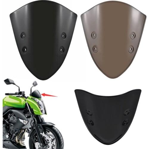 Motorcycle Black Smoke Windshield Wind Deflector Compact Sport Visor For Kawasaki ER-6N ER 6N 2012-2014 Models