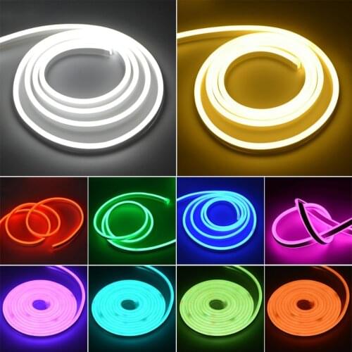 DIY Neon Night Light 1M Flexible Neon Sign 220v 120LEDs/M Fairy LED Strip Light Decoration Holiday Rope Tube Strip Lampara