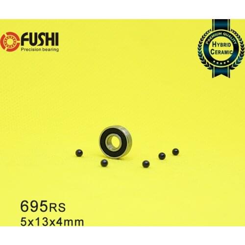 695 Hybrid Ceramic Bearing 5x13x4 mm ABEC-1 ( 1 PC) Industry Motor Spindle 695HC Hybrids Si3N4 Ball Bearings 3NC 695RS