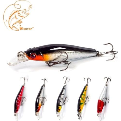 Thritop New Design Artificial Fishing Bait Sharp Hook 8.5cm 8g Various Colors for Option TP014 Hard Bait Minnow Fishing Lures