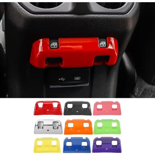 ABS Rear Window Switch Button Panel Cover Decorative Trim Fit for Jeep Wrangler JL Gladiator JT 2018+ Interior Car Accessories