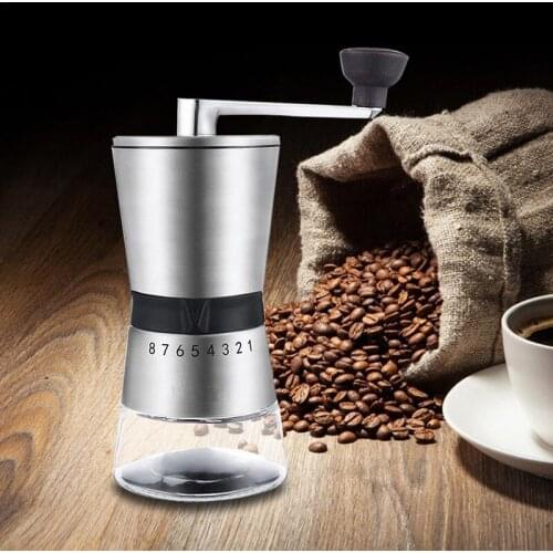 Coffee Mill Stainless Steel Hand Crank Grinding Conical Ceramic Coffee Grinder Manual Coffee Grinder Mill with Ceramic Cutters