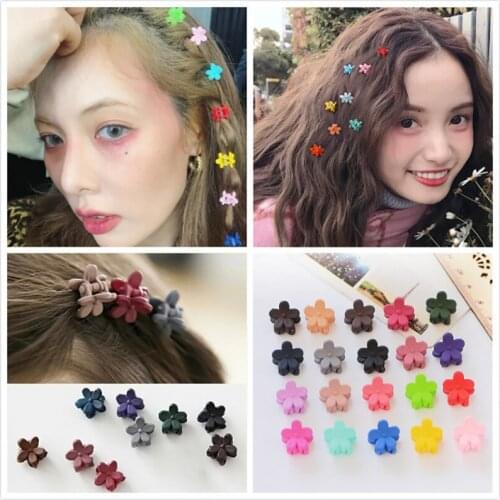 Beautiful woman Hair clips Cute Small Number Scrub Flower Mini Small Hairclip hair clips for girls