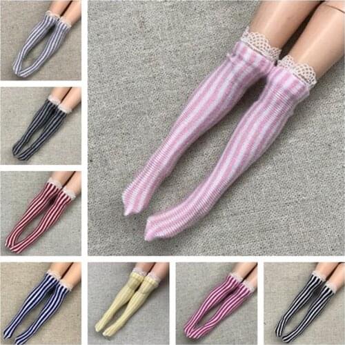 Lovely Stripe Lace Blyth Doll Stocking Suitable for Azone, Momoko 1/6 Doll Socks Clothes Accessories