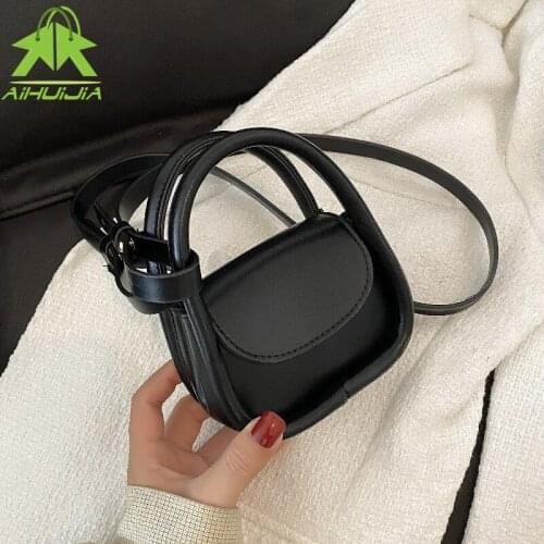 Mini Cute Solid Color Messenger Bag for Women High Quality Pu Leather Shoulder Bag 2021 New Luxury Simple Travel Small Handbags