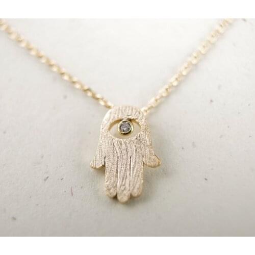 Trendy women Hamsa pendant women Necklace Gold/Silver plated God bless Necklace cute pretty fashion gift jewelry