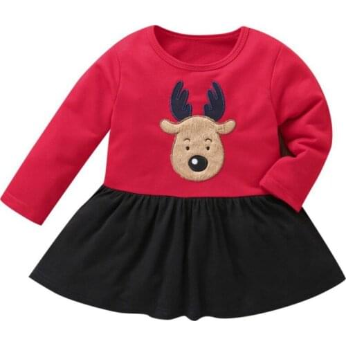 Christmas Fashion Children Kids Dresses Girls Clothes Long Sleeve Pageant Party Toddler Kid Baby Girl Princess Dress